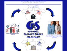 Tablet Screenshot of gsapparel.com
